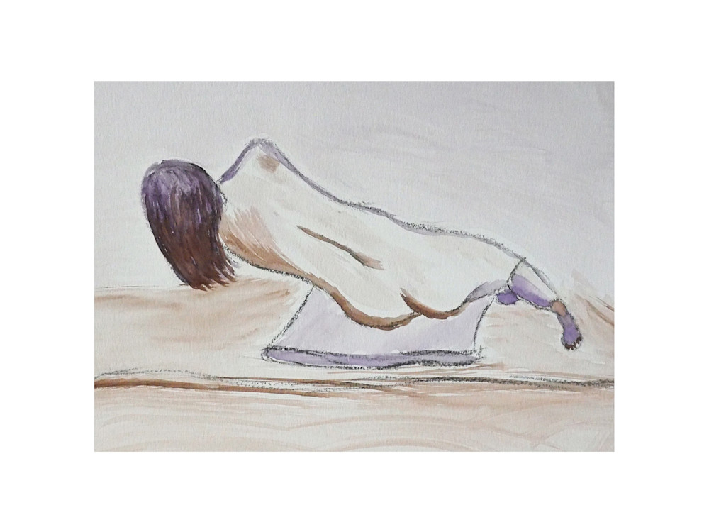 Resting Woman Watercolor