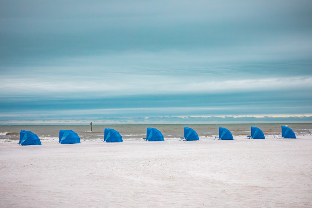 Beach Tent Symmetry Photography Art | Kelly Foreman Photography