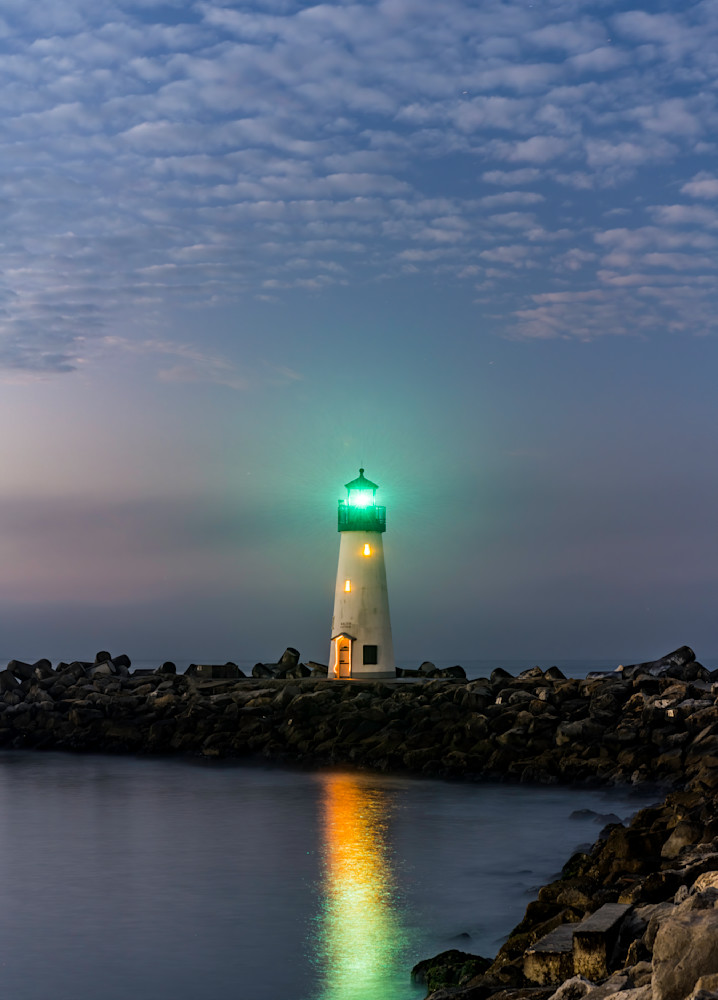 Walton Lighthouse Early Morning During An Approaching Storm, Santa Cruz, California  Photography Art | Tom Ingram Photography