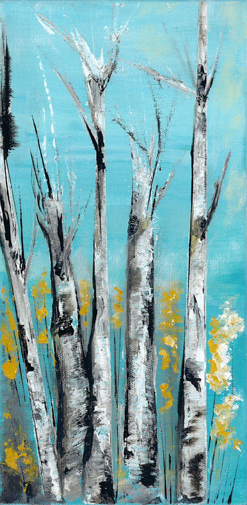 Birch Trees In Winter Art | Beautiful Purpose Art