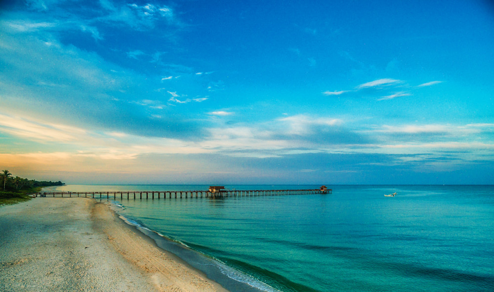 Naples Pier And Beach Southward Photography Art | Lift Your Eyes Photography