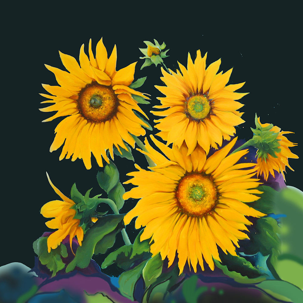 Sunflower Indigo Mug Art | Bettina Madini Art 