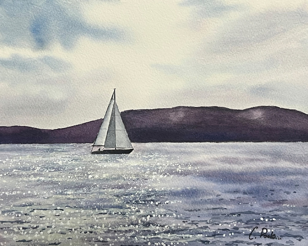 Sparkling Sail  Art | Cate Poole Water Colors