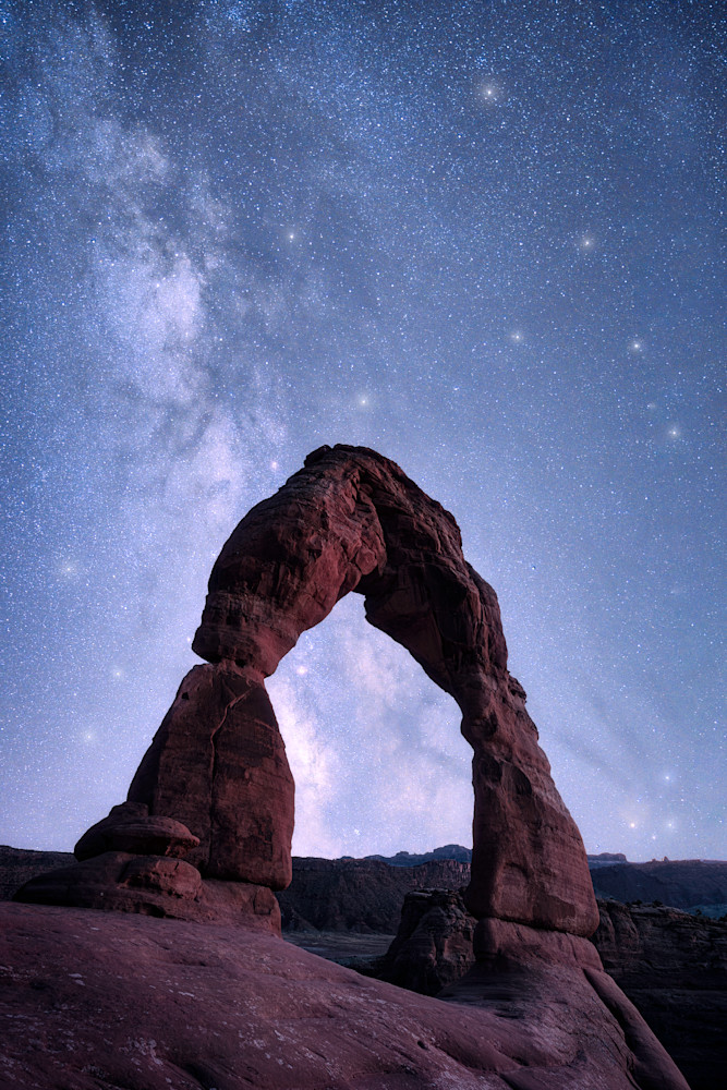 Delicate Arch Milky Way Photography Art | Black Lion Photography