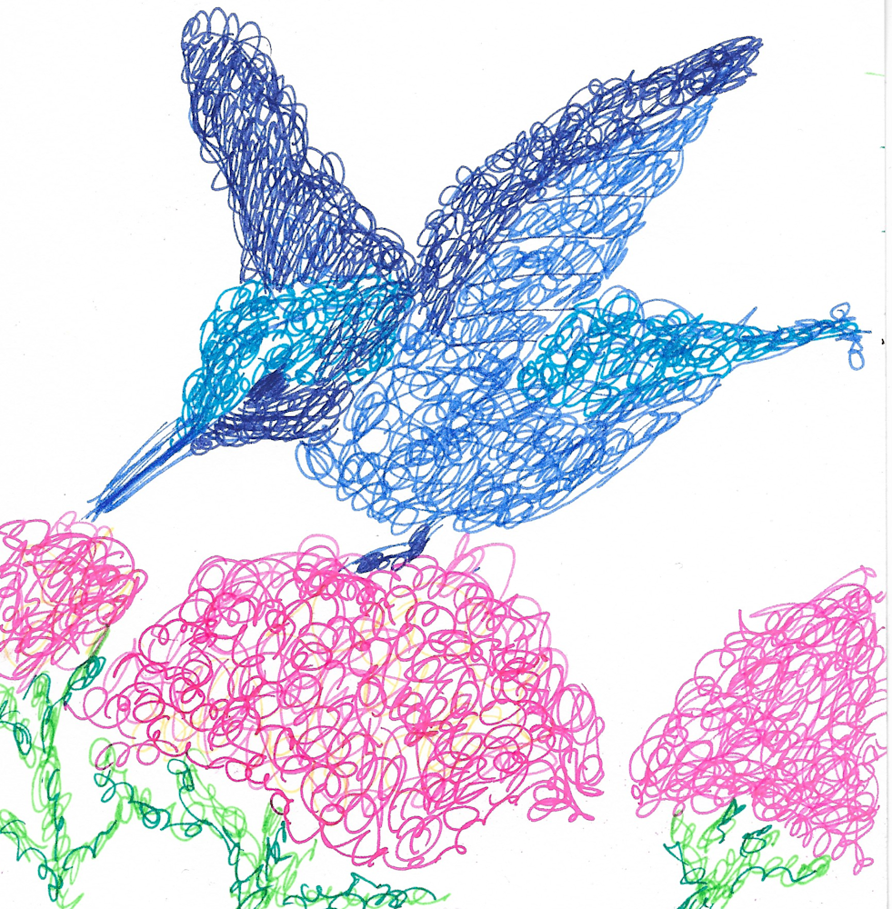 Hummingbird Swirls Art | Melissa Edwards Art
