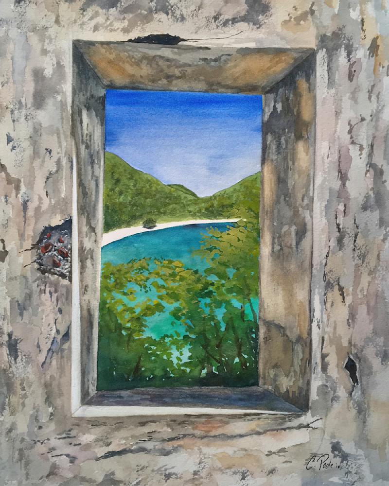 Sugar Mill View Lameshure Bay  Art | Cate Poole Water Colors