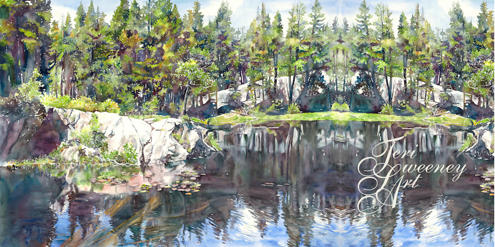 Blue Lakes Lily Pond Mug1 Art | Teri Sweeney Art