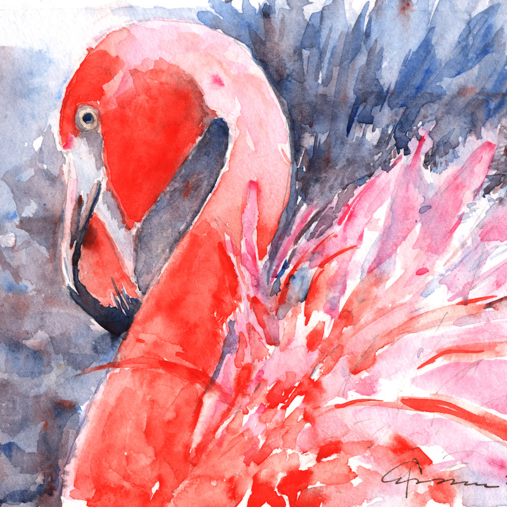 Flamingo Celebration Printed Tote Bag | Claudia Hafner Watercolor