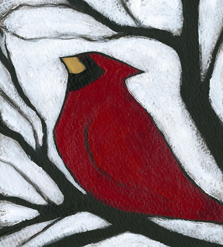 I Am With You Always Cardinal Ornament Art | Kristin Replogle Art, LLC