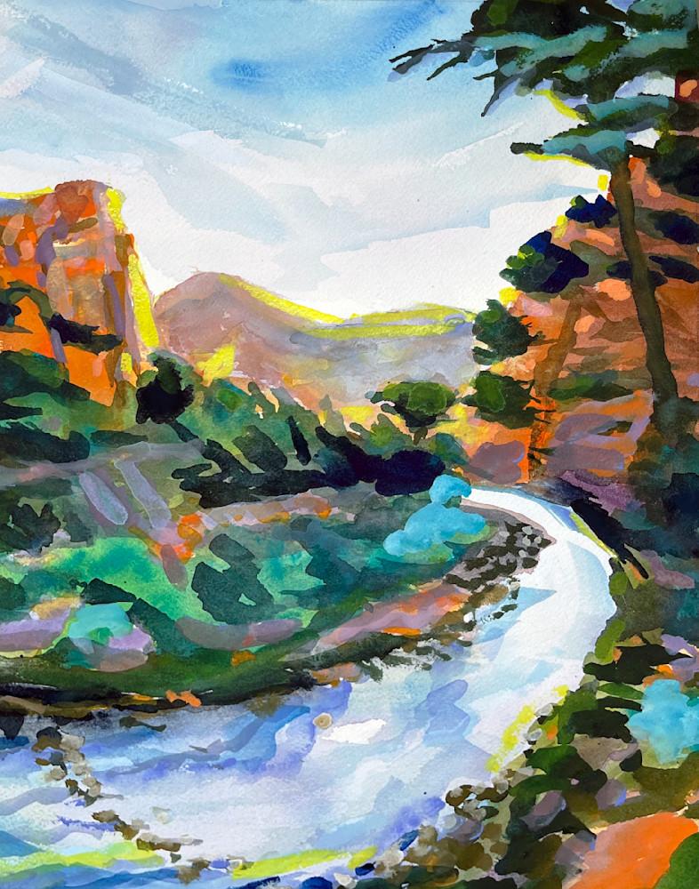 Lazy River Through The Canyon  Art | Charles Wallis