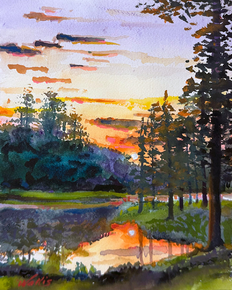 Sunset On The Pond  Art | Charles Wallis