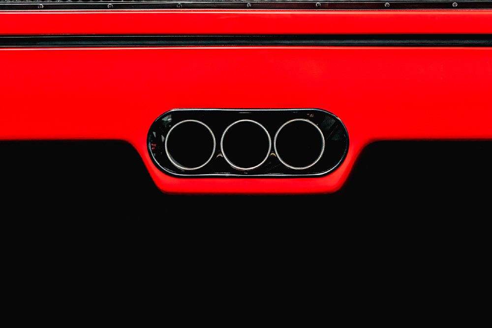 Red Ferrari F40 Exhaust I Photography Art | Holly Parker LLC