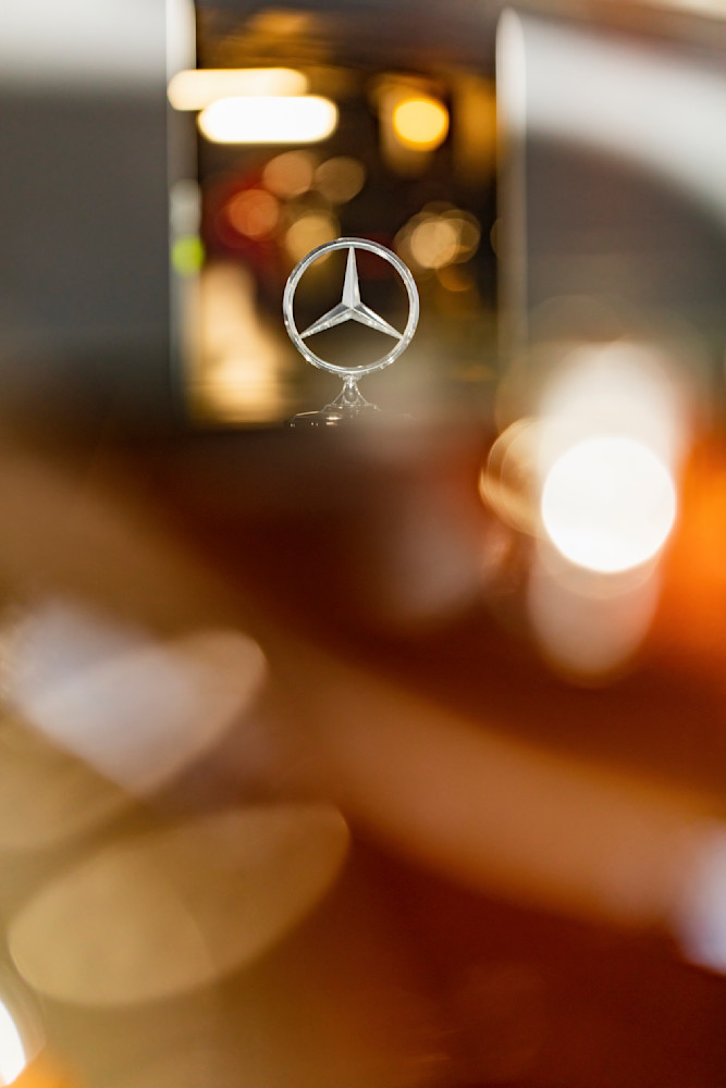 Mercedes Ornament With Light Flare Ii Photography Art | Holly Parker LLC
