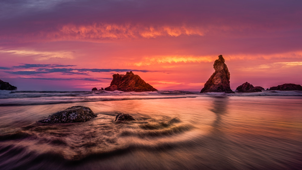 Bandon Beach Sunset Photography Art | John Dukes Photography LLC