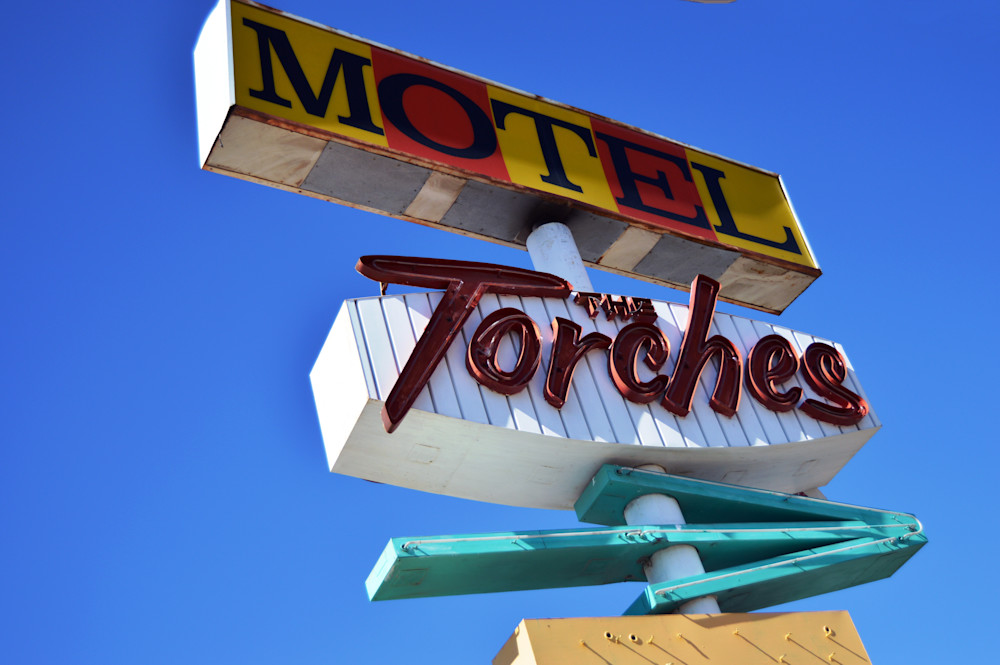 Motel Torches Barstow Ca Rt 66 Photography Art | California to Chicago 