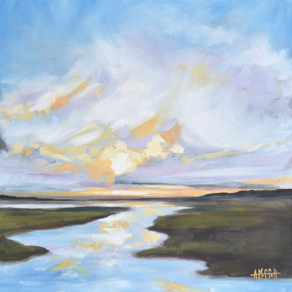 Giclee Print Lowcountry Daybreak - Square- by April Moffatt