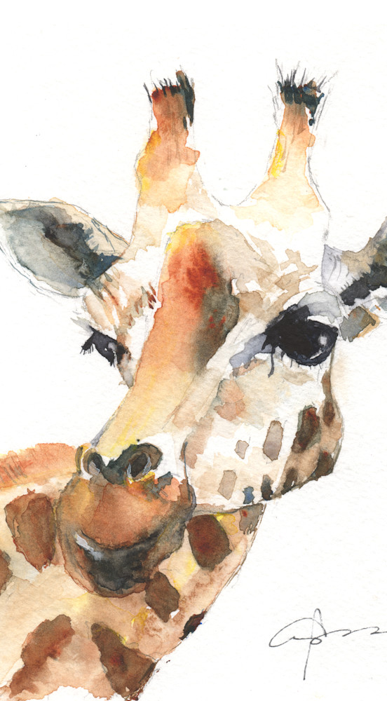 Giraffe Art | Claudia Hafner Watercolor