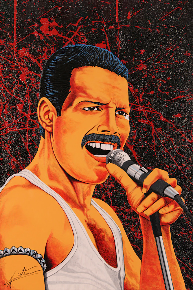 Freddie Mercury Art | Paint Out Loud LLC   The Art of Neal Hamilton