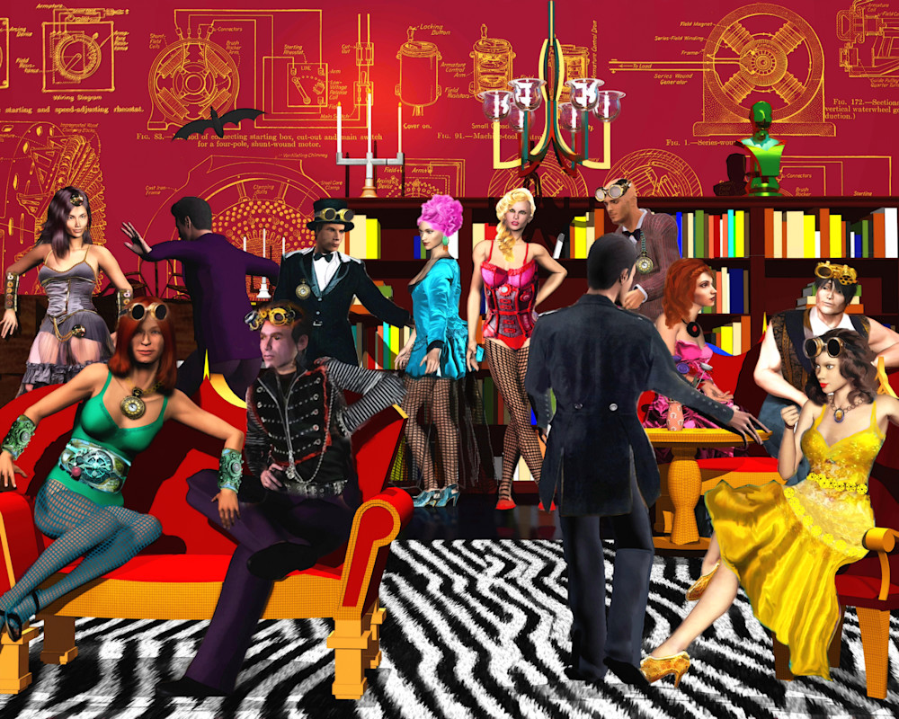 Steampunk Partiers I Art | Hitek Designs