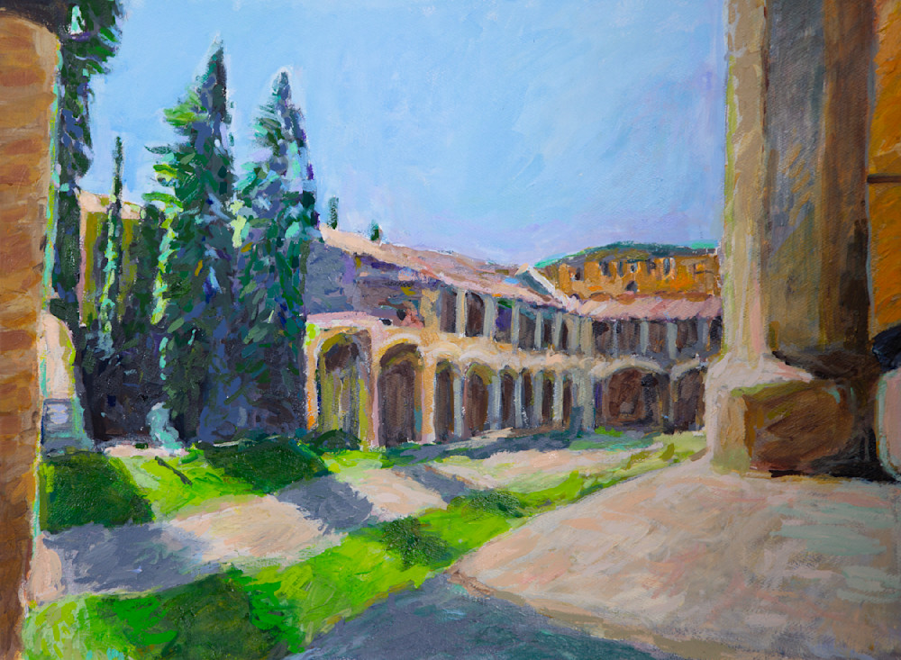 The Courtyard of the Santa Croce Basilica
