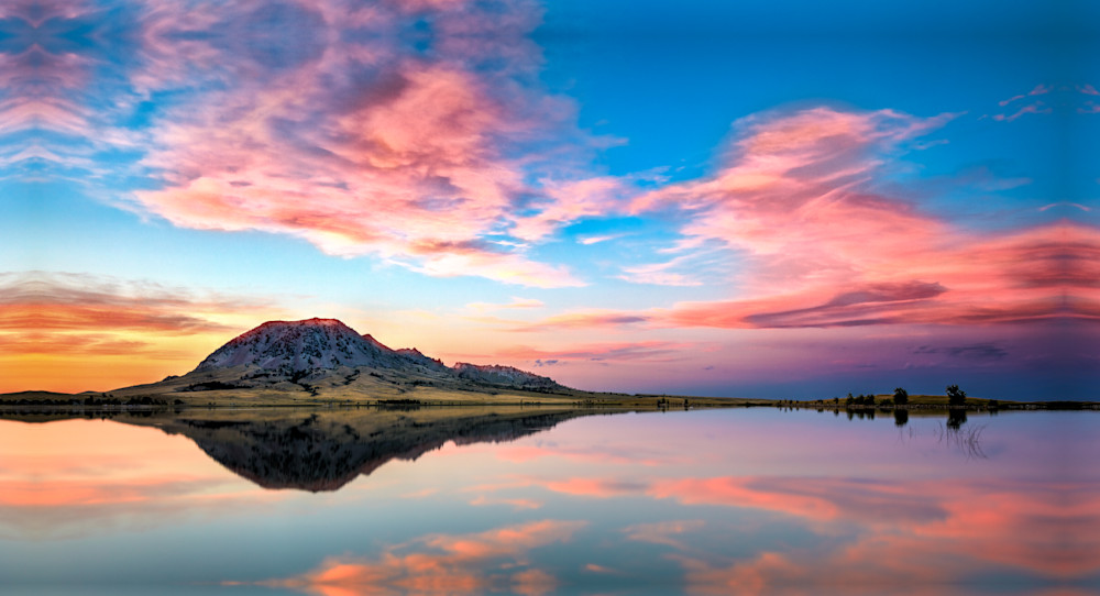 Pink Sky Over Bear Butte Photography Art | Kates Nature Photography, Inc.