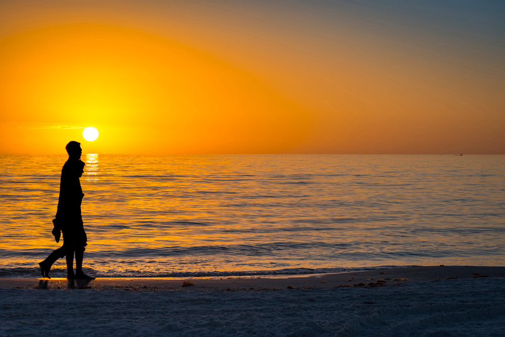 Breathtaking Sunset Silhouette Over Ocean In Anna Maria Island Photography Art | Images By Cheri