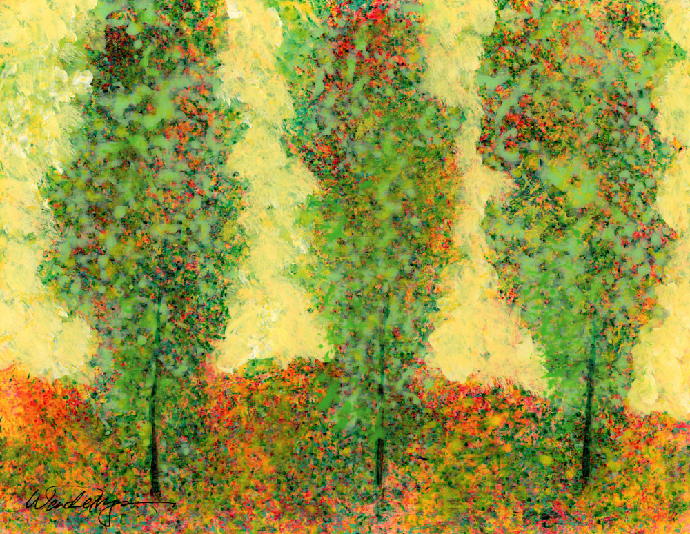 Three Green Trees 2 Art | Wendell Myers