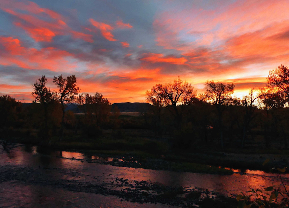 Magical Fall Sunrise Big Hole River Montana Photography Art | Touched by Nature