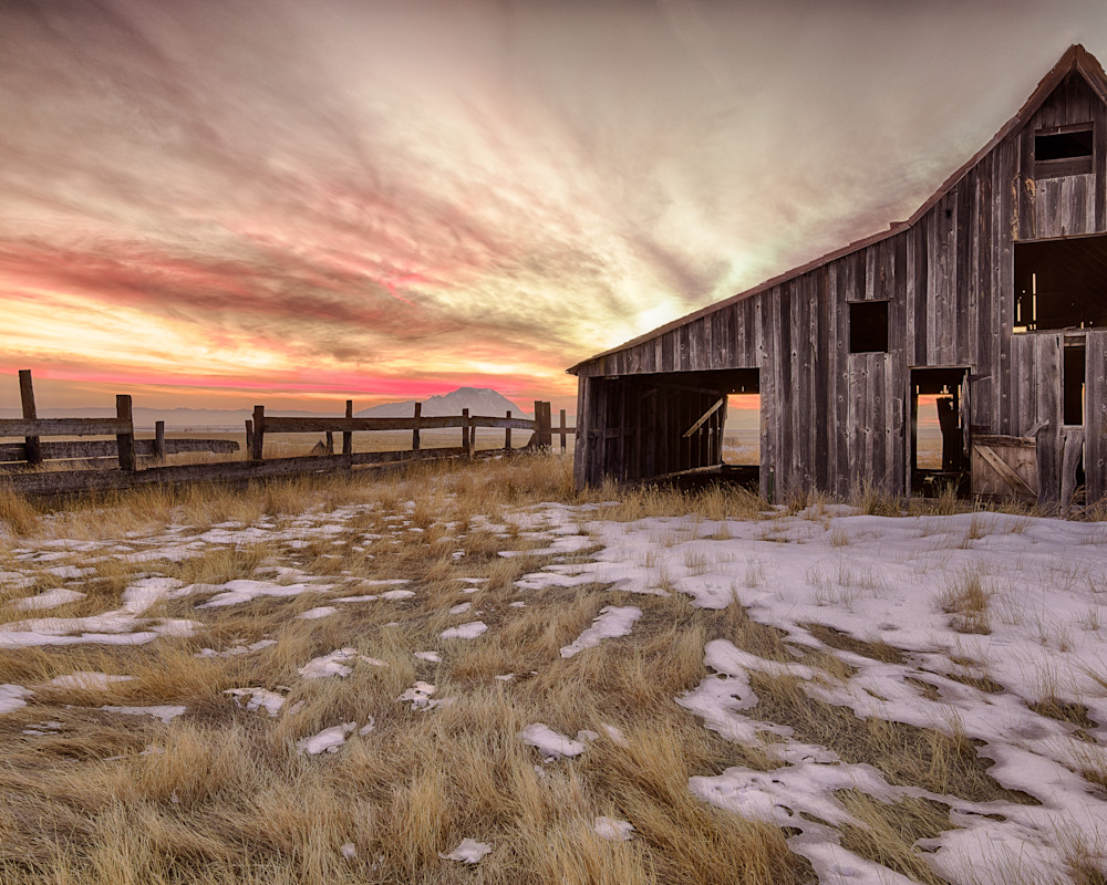 Sunset At Nine Mile Barn Photography Art | Kates Nature Photography, Inc.