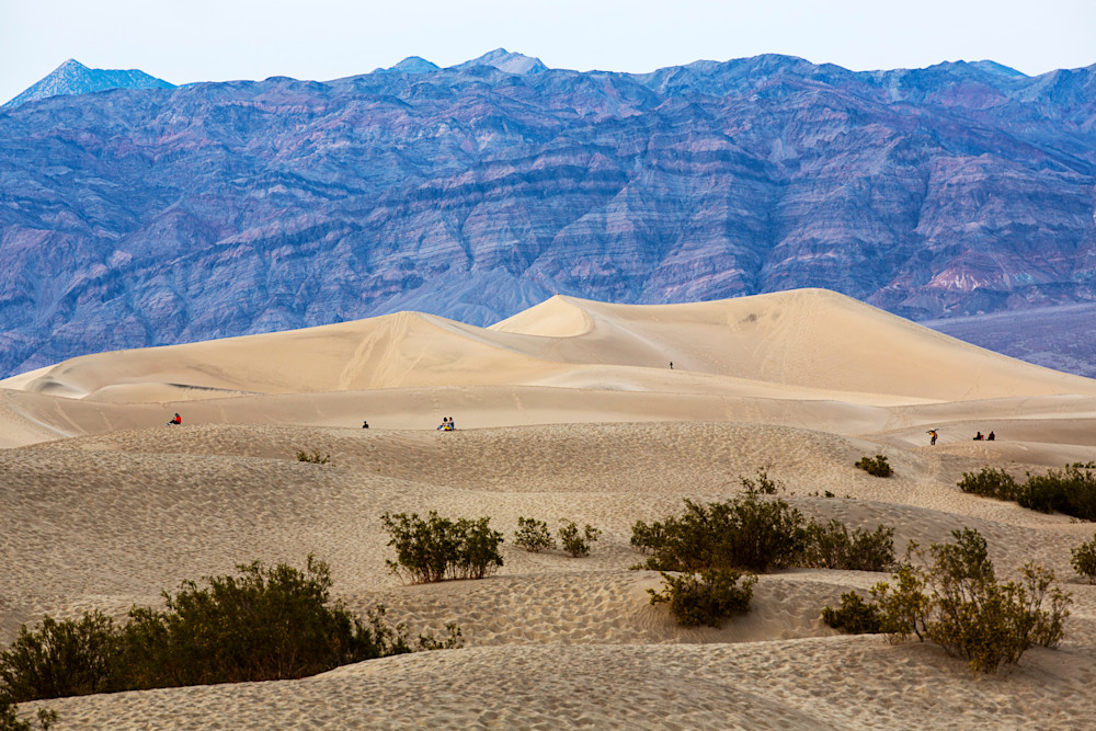 Contrasts In Scale: Mesquite Sand Dunes And Panamint Mountain Range Photography Art | Philipson Foundation