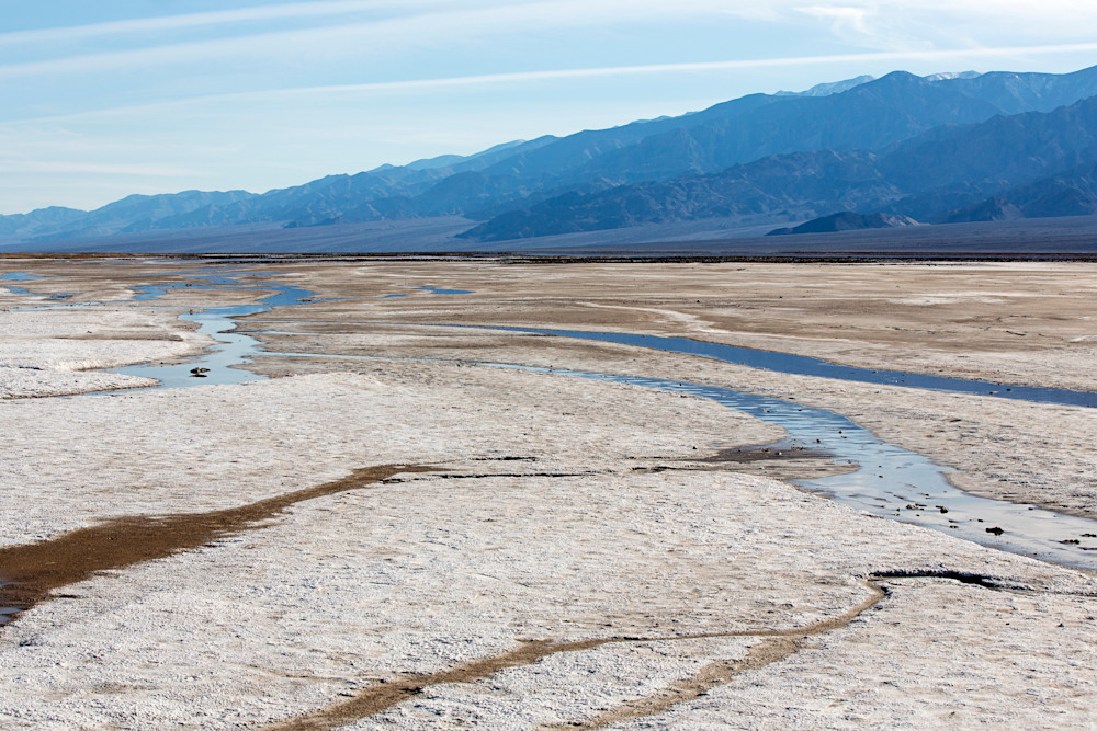 Fluid Tranquility: Waterways In The Salt Plains Of Badwater Basin Photography Art | Philipson Foundation