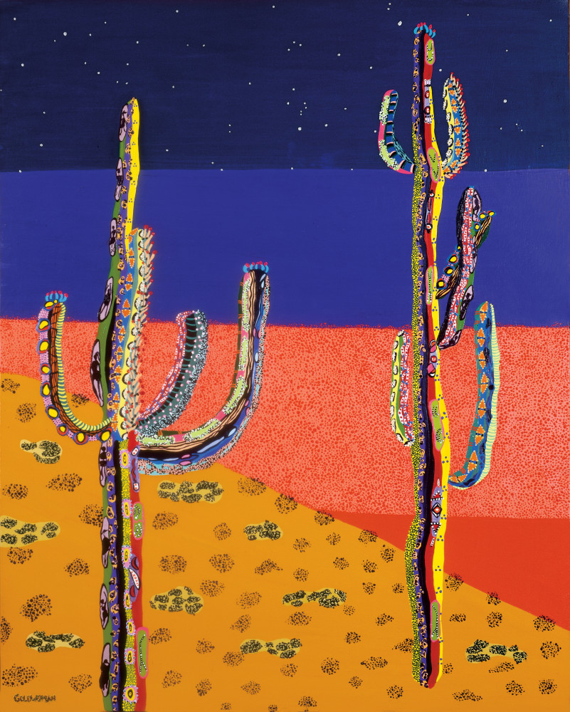 Homage To Saguaro Tote Bag Art | Goldwoman Fine Art