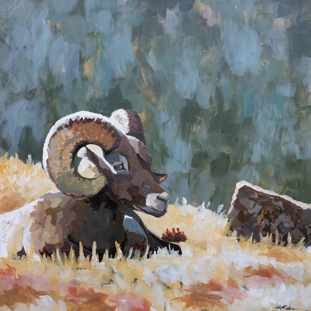 Big Horn Painting| Rocky Mountain National Park | Niki Baker