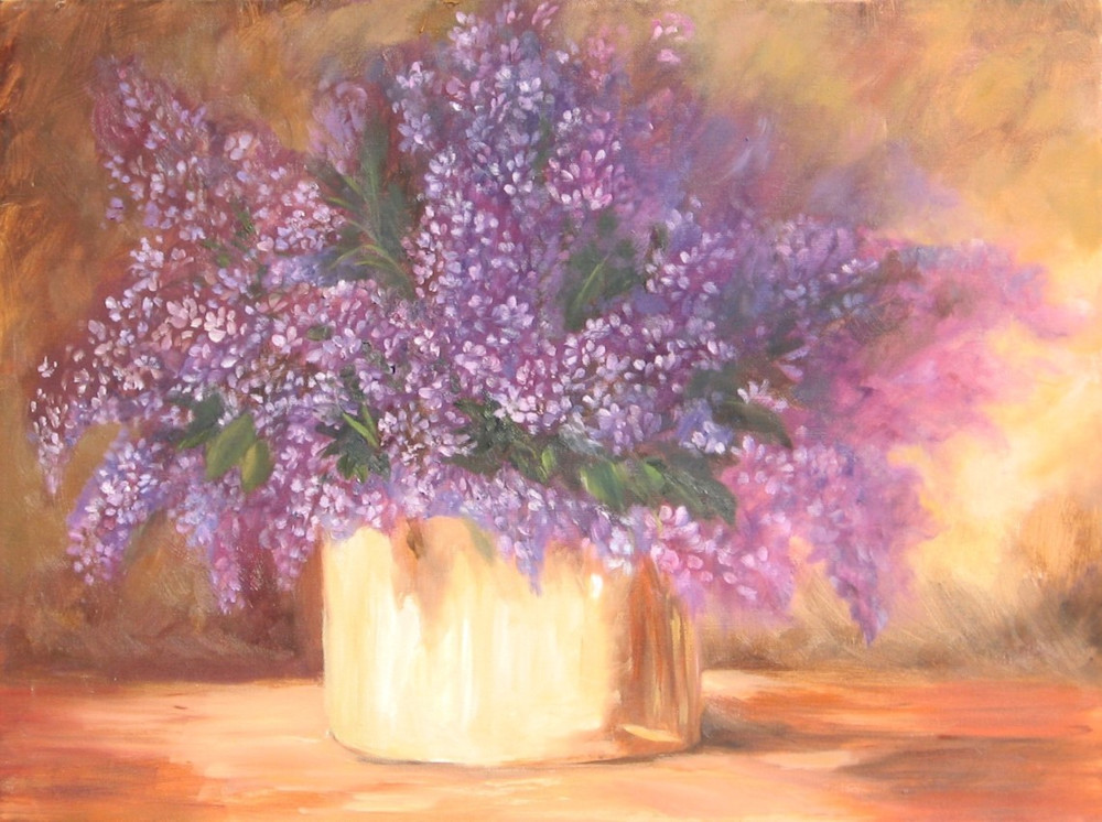 Glorious Lilacs Art | Artwork by Laura Lee