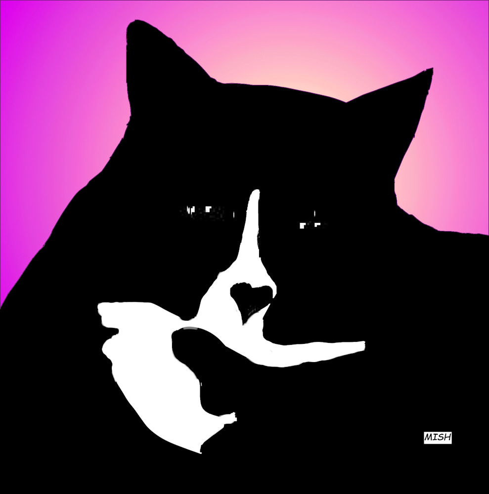 Cool Cat Purple Art | Mish Murphy Fine Art