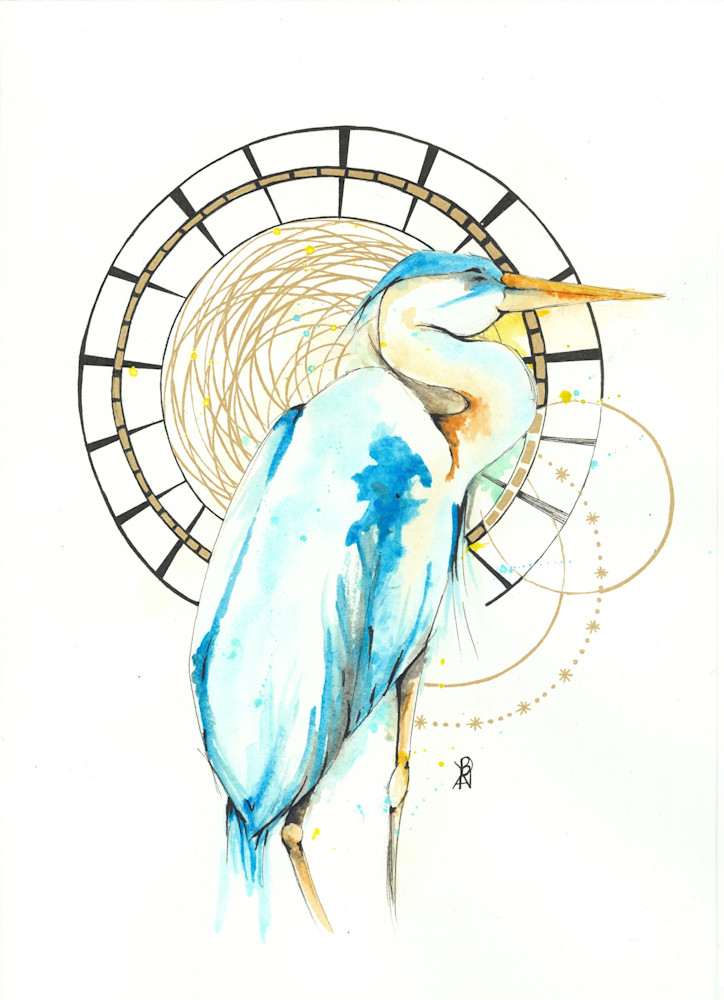 Celestrial Heron Hd Art | Art With Judy Ann