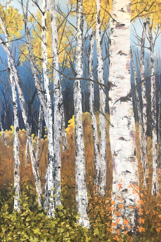 Stand of Aspens in the Fall - print