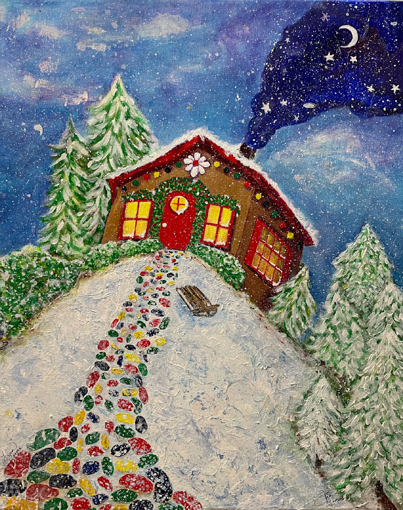 Little Gingerbread House Art | Fran Cooper Art