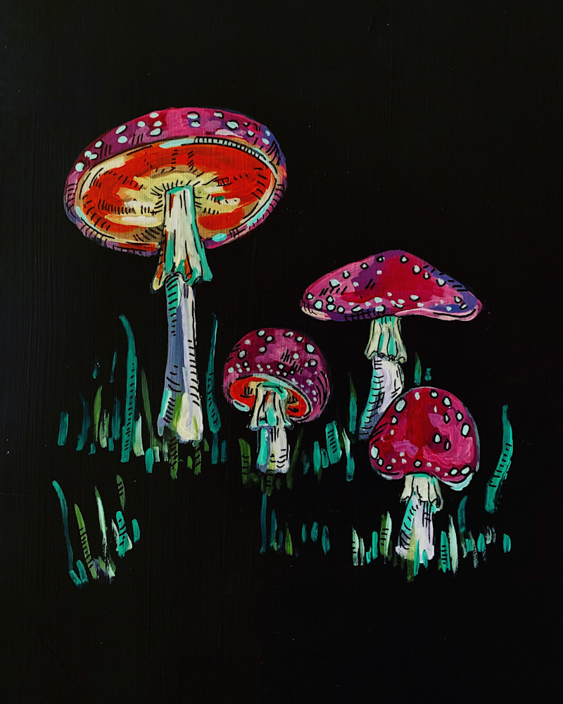 Red Capped Mushrooms Art | jasonhancock