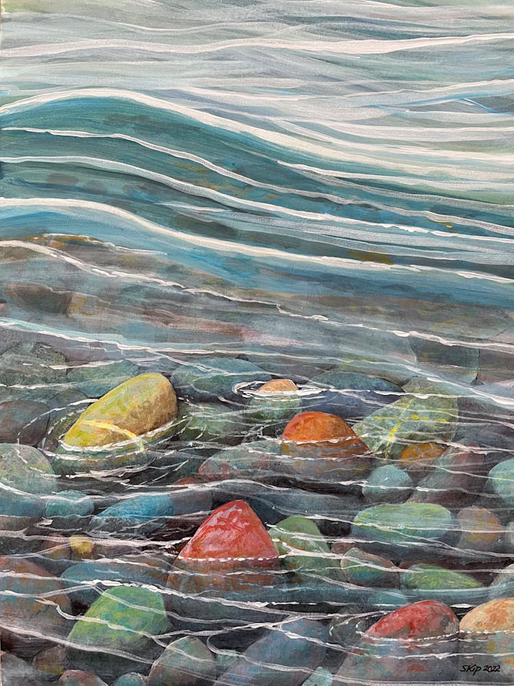 Colorful Rocks In Water Art | Skip Marsh Art