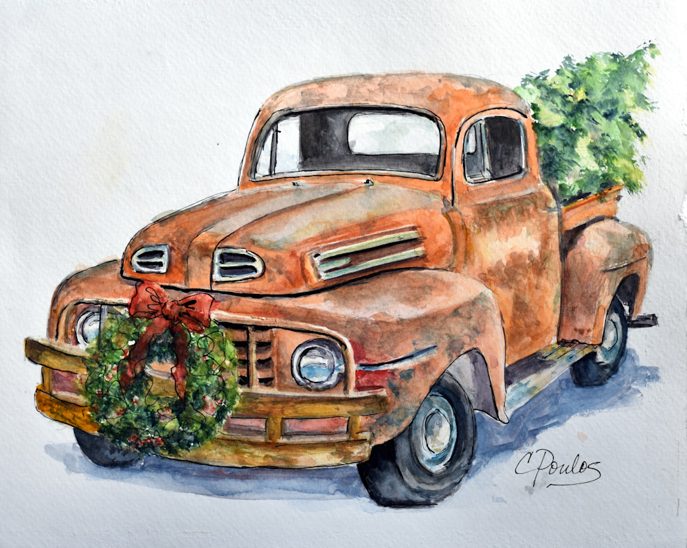Christmas Delivery Print Art | Cathy Poulos Art