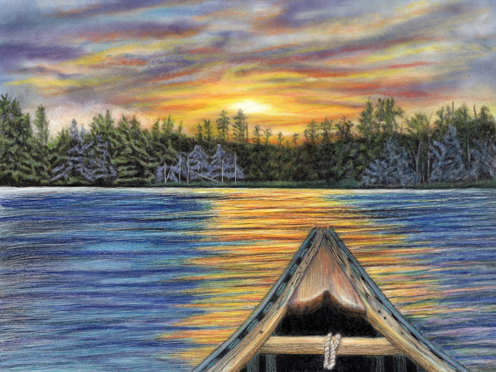 Sunset On The Lake Art | SH Morris Art