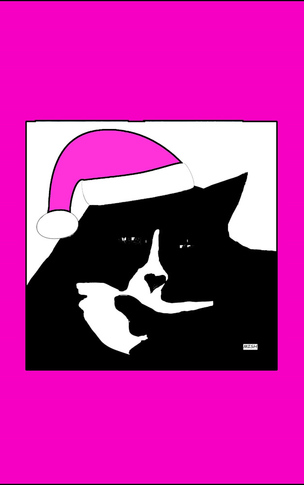 Cool Cat 2022 Pink Art | Mish Murphy Fine Art