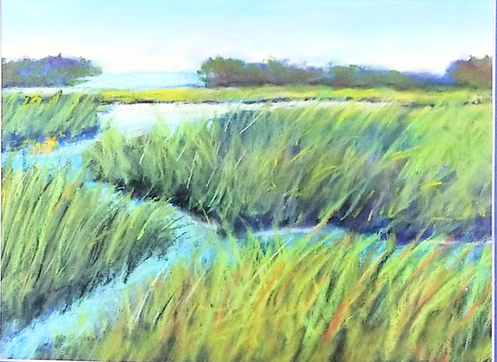 Marsh In Blue And Green Art | Serene Scapes by Terri Westbrook