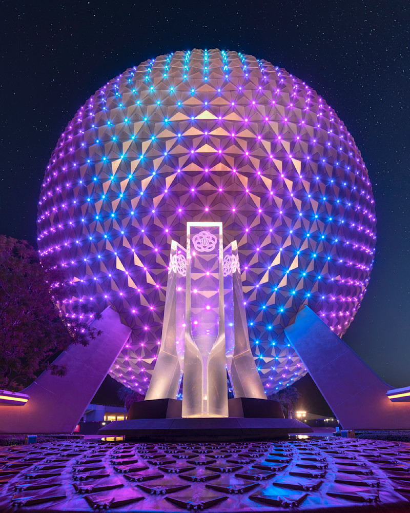 Epcot Teal And Pink 2 Photography Art | William Drew Photography