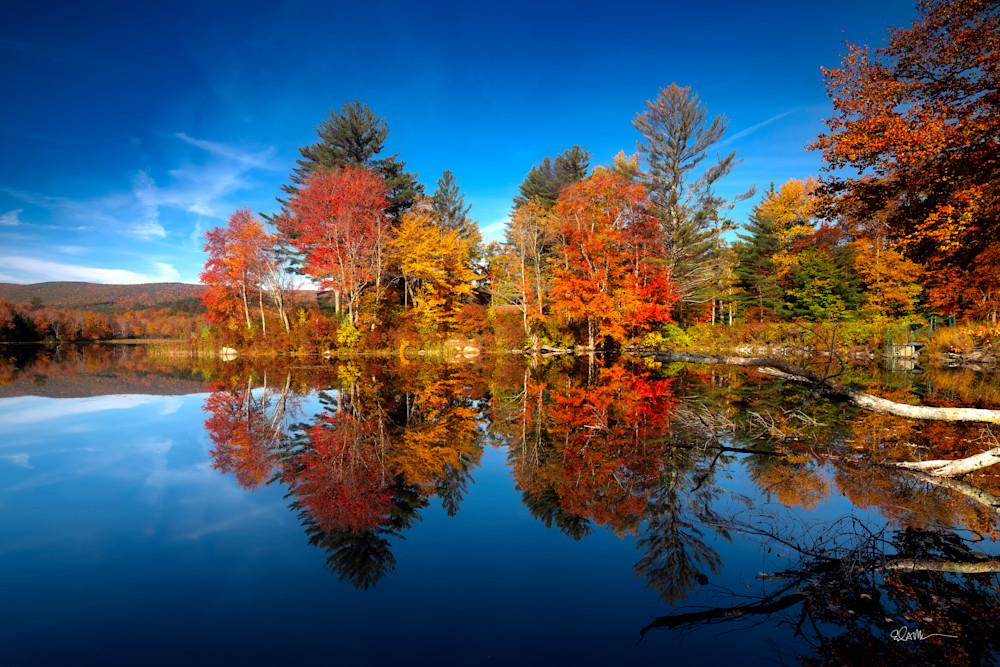 Autumn reflection lake in the Berkshires