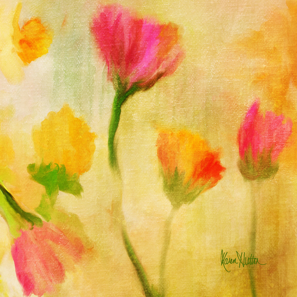 Dream Flowers Throw Pillow Art | Karen Hutton Fine Art