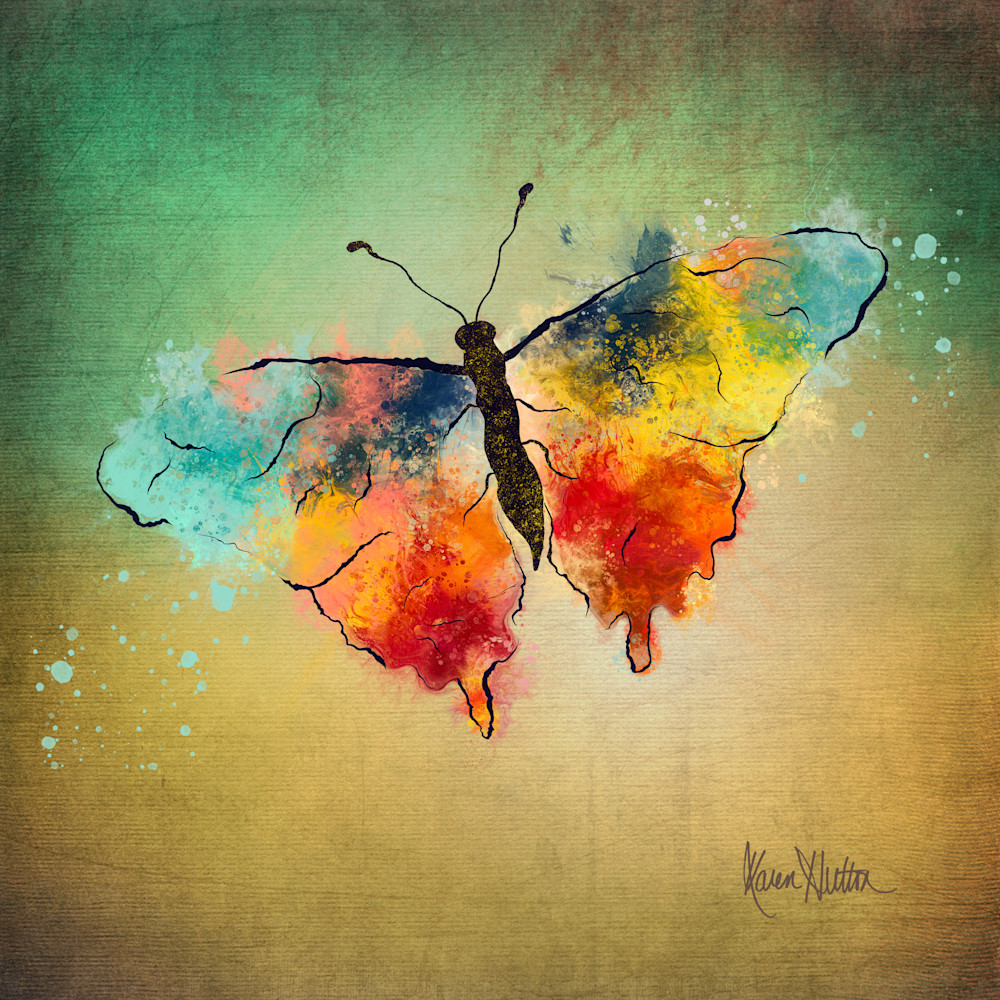 Butterfly Splash Throw Pillow Art | Karen Hutton Fine Art