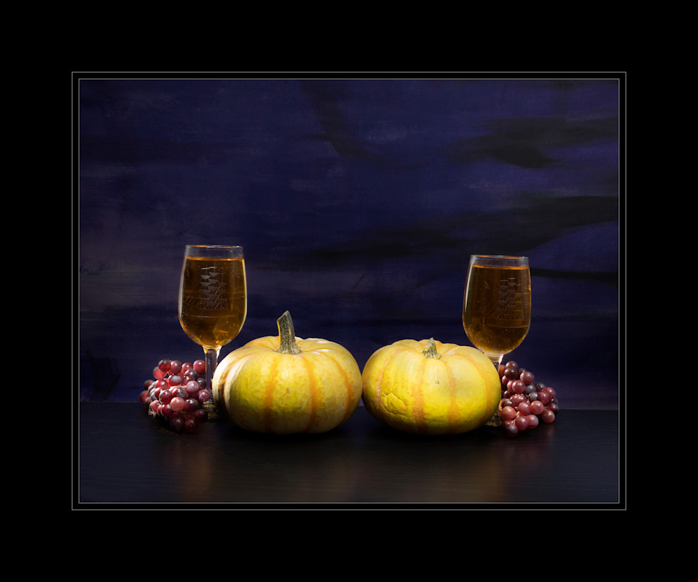 Fine Art Photograph of Wine with Squash by Michael Pucciarelli
