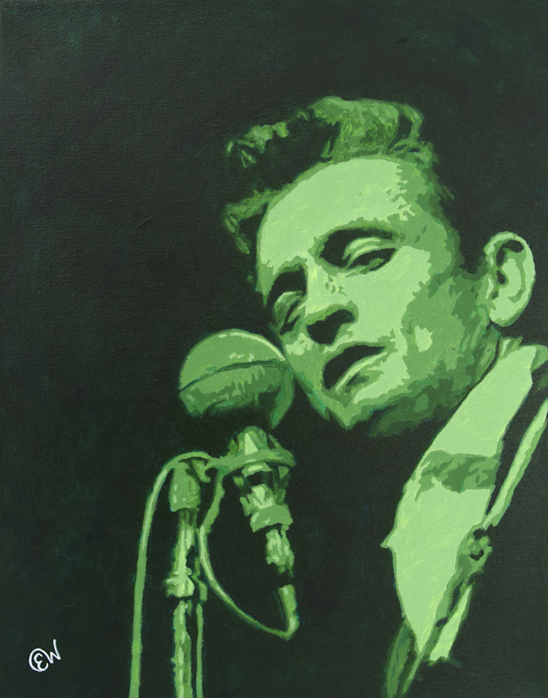 Johnny Cash Monopalette Portrait Fine Art Print